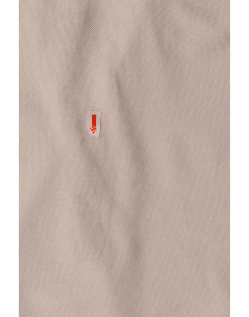 BURBERRY Womens Polo Shirt UK 12 Medium White Cotton Vintage Burberry and Second-Hand Burberry from Messina Hembry 