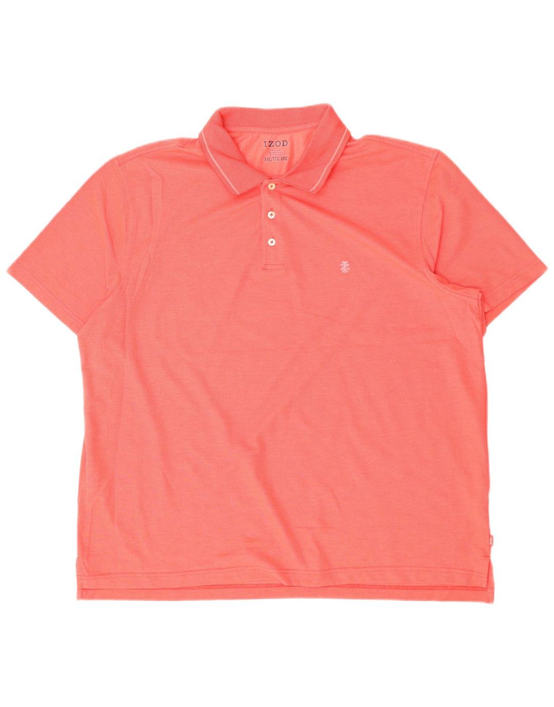 IZOD Mens Polo Shirt 2XL Pink Polyester Vintage Izod and Second-Hand Izod from Messina Hembry 