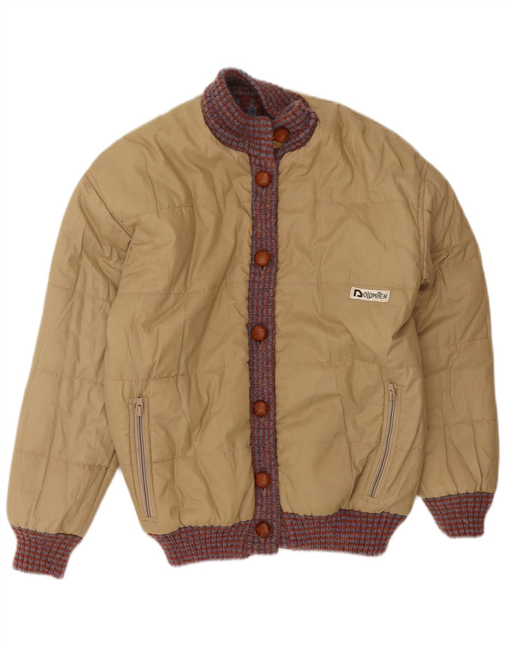 DOLOMITEN Mens Knit Reversible Jacket UK 38 Medium Multicoloured Geometric