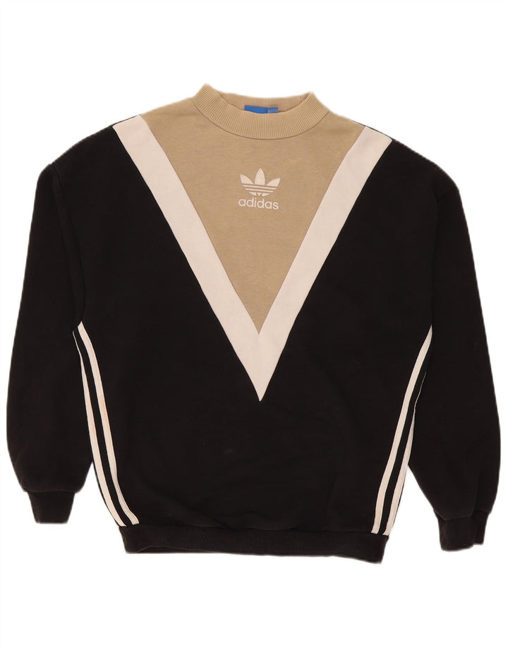 Γυναικείο φούτερ Adidas Oversized Jumper UK 10 Small Black Colourblock