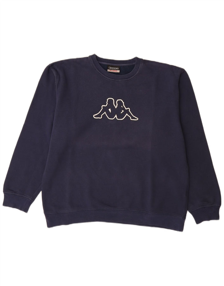 Ανδρικό γραφικό φούτερ Kappa Jumper XL Navy Blue Cotton