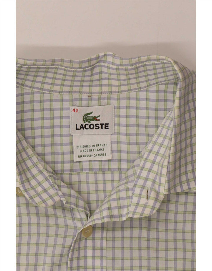Ανδρικό πουκάμισο Lacoste 42 Μεγάλο λευκό καρό