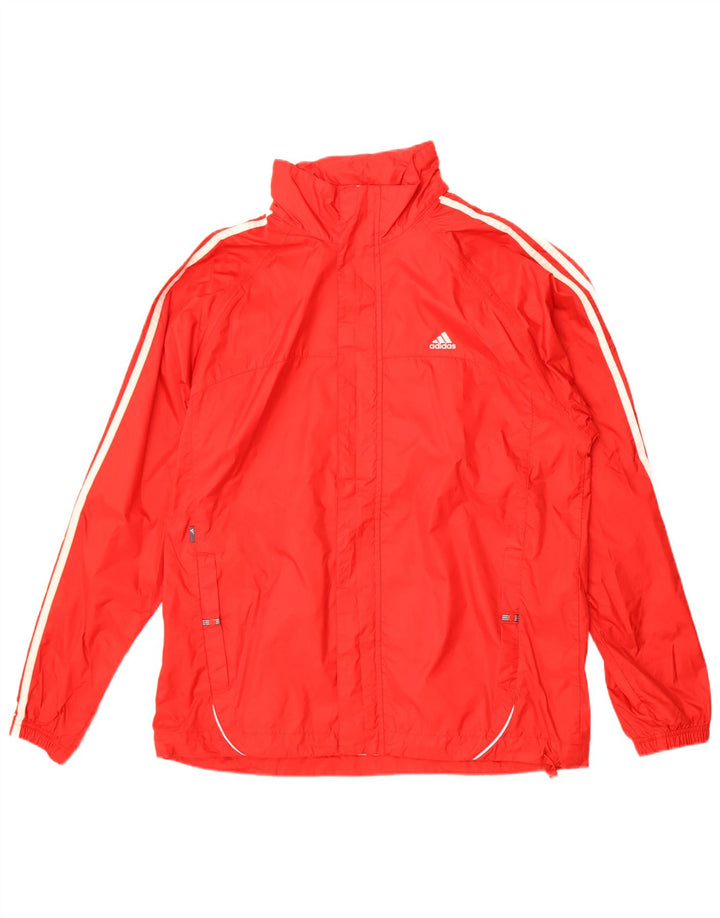 Adidas Ανδρικό μπουφάν βροχής με κουκούλα UK 38 Medium Red Polyester