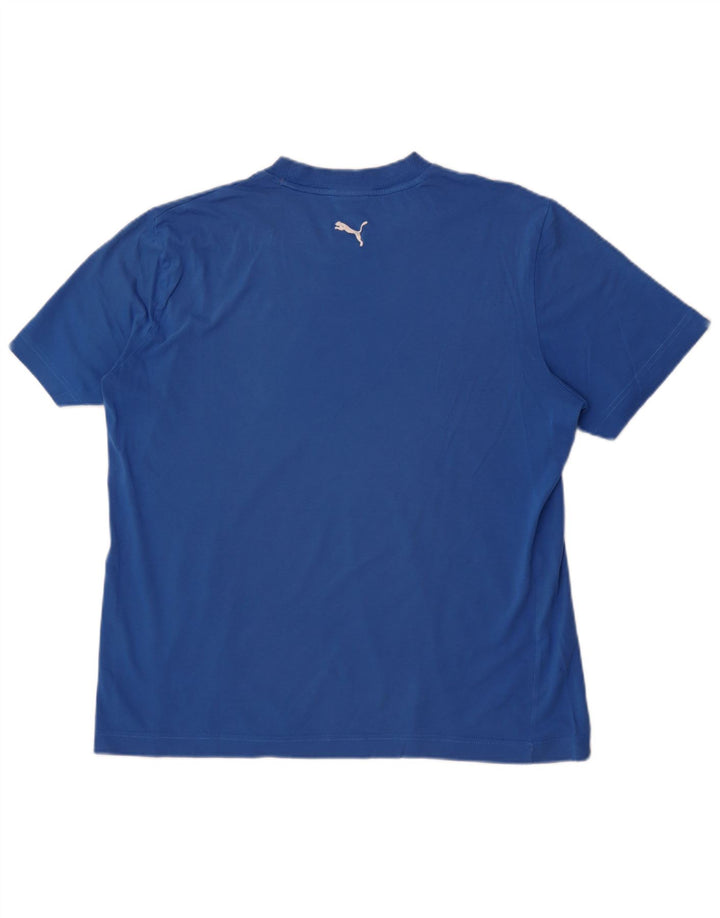 Ανδρικό γραφικό T-Shirt Puma Top μεγάλο μπλε βαμβακερό