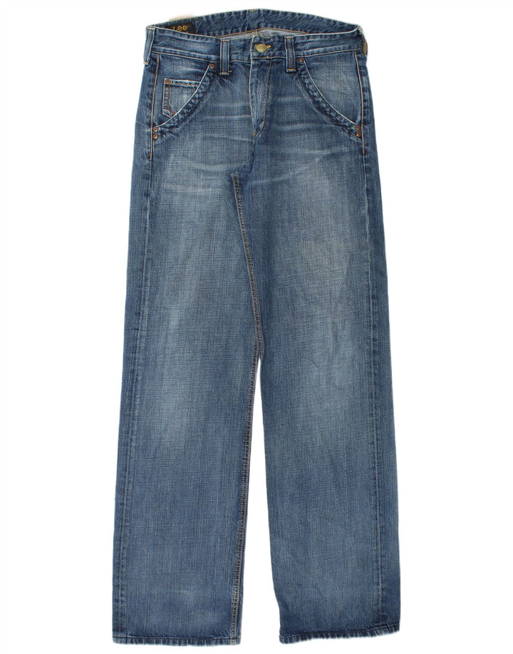 Lee Mens Straight Jeans W32 L36 Μπλε Βαμβακερό