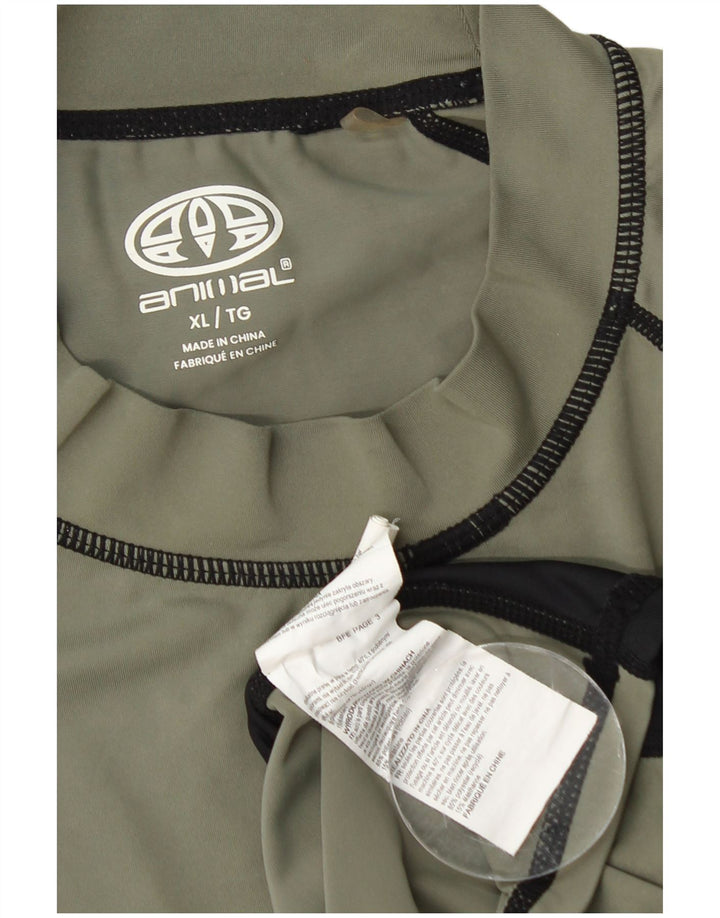 Ανδρικό T-Shirt Animal Top XL Khaki Colorblock Πολυεστέρας