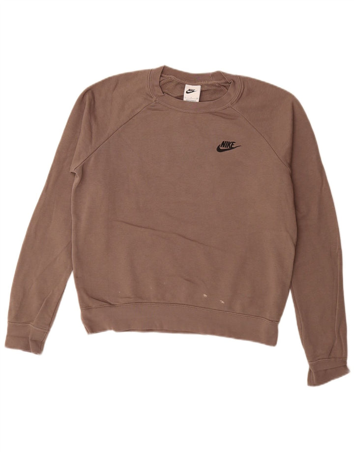 Γυναικείο φούτερ μεγάλου μεγέθους Nike Jumper UK 10 Μικρό καφέ βαμβακερό