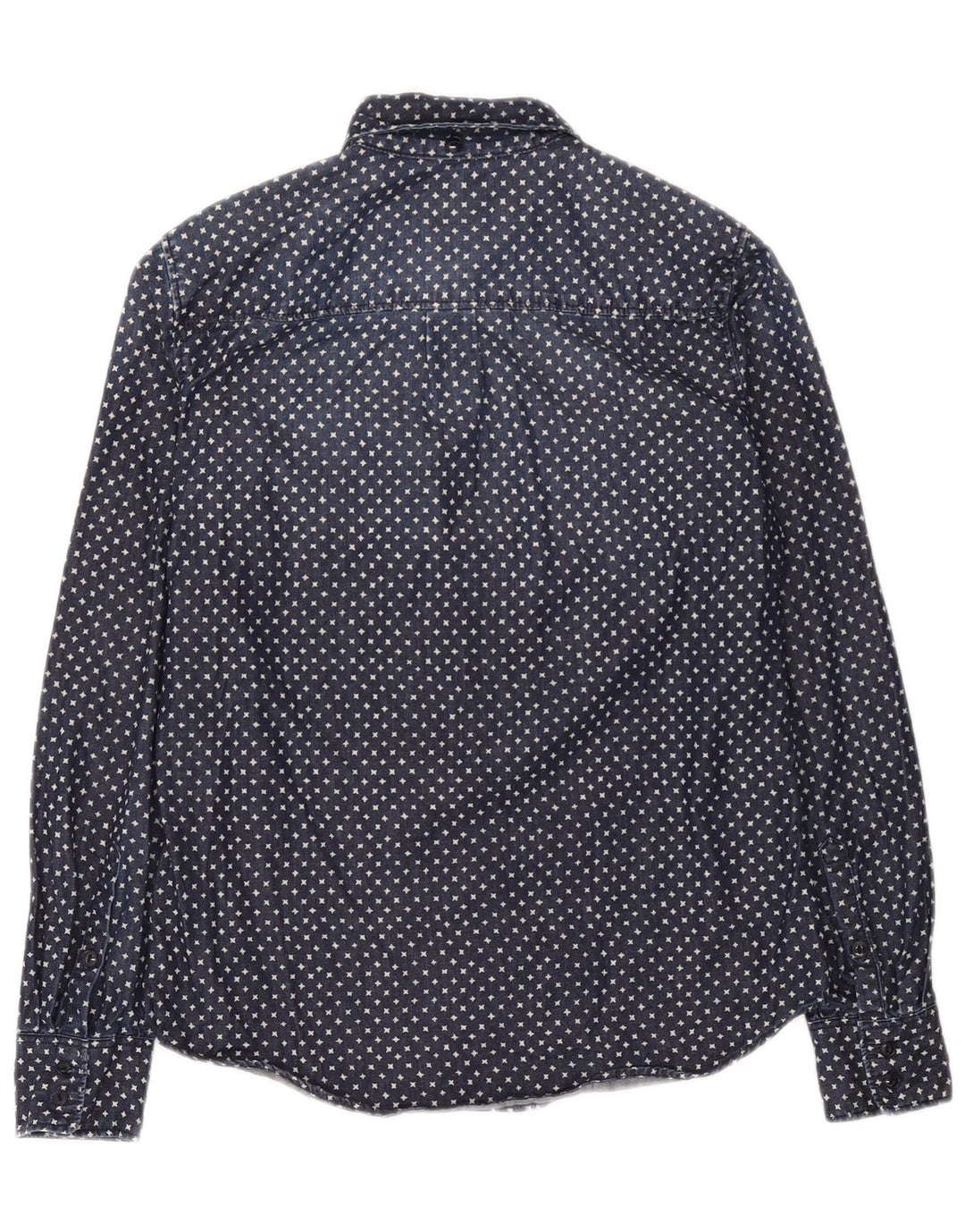 J. Crew Γυναικείο Abstract Pattern Υπερμεγέθη τζιν πουκάμισο US 2 XS Navy Blue