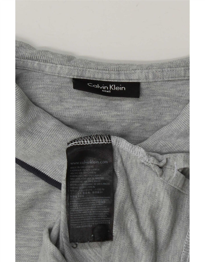 Ανδρικό πουκάμισο πόλο Calvin Klein, μικρό βαμβακερό γκρι
