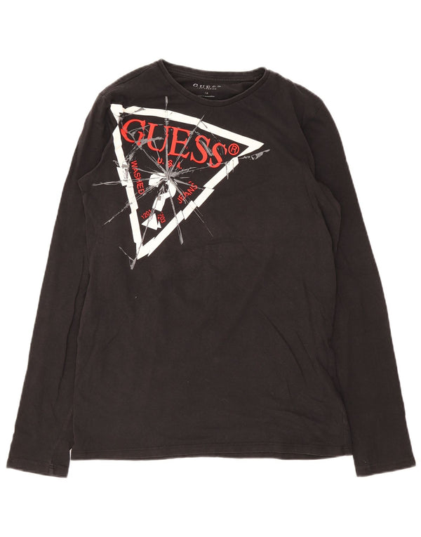 Guess Boys Graphic Top Μακρυμάνικο 15-16 ετών Μαύρο