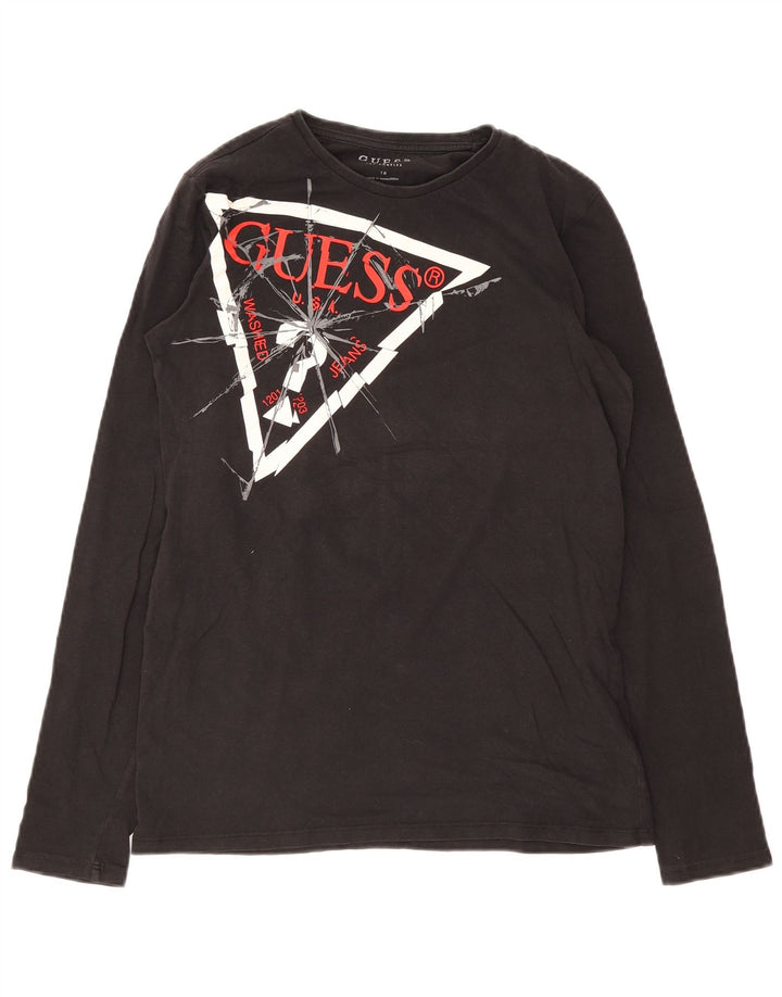 Guess Boys Graphic Top Μακρυμάνικο 15-16 ετών Μαύρο