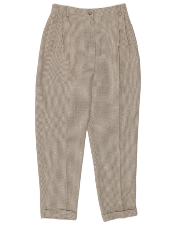 Vintage γυναικείο ψηλόμεσο casual παντελόνι IT 40 Small W26 L27 Beige