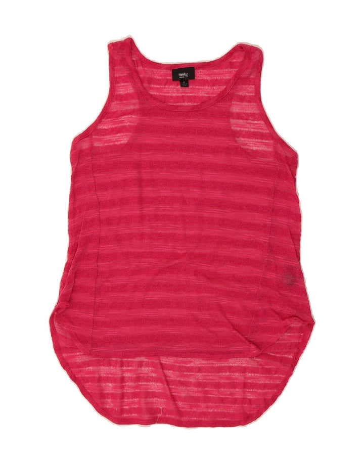 MOSSIMO Womens Vest Top UK 10 Small Pink Striped Polyester Vintage Mossimo and Second-Hand Mossimo from Messina Hembry 