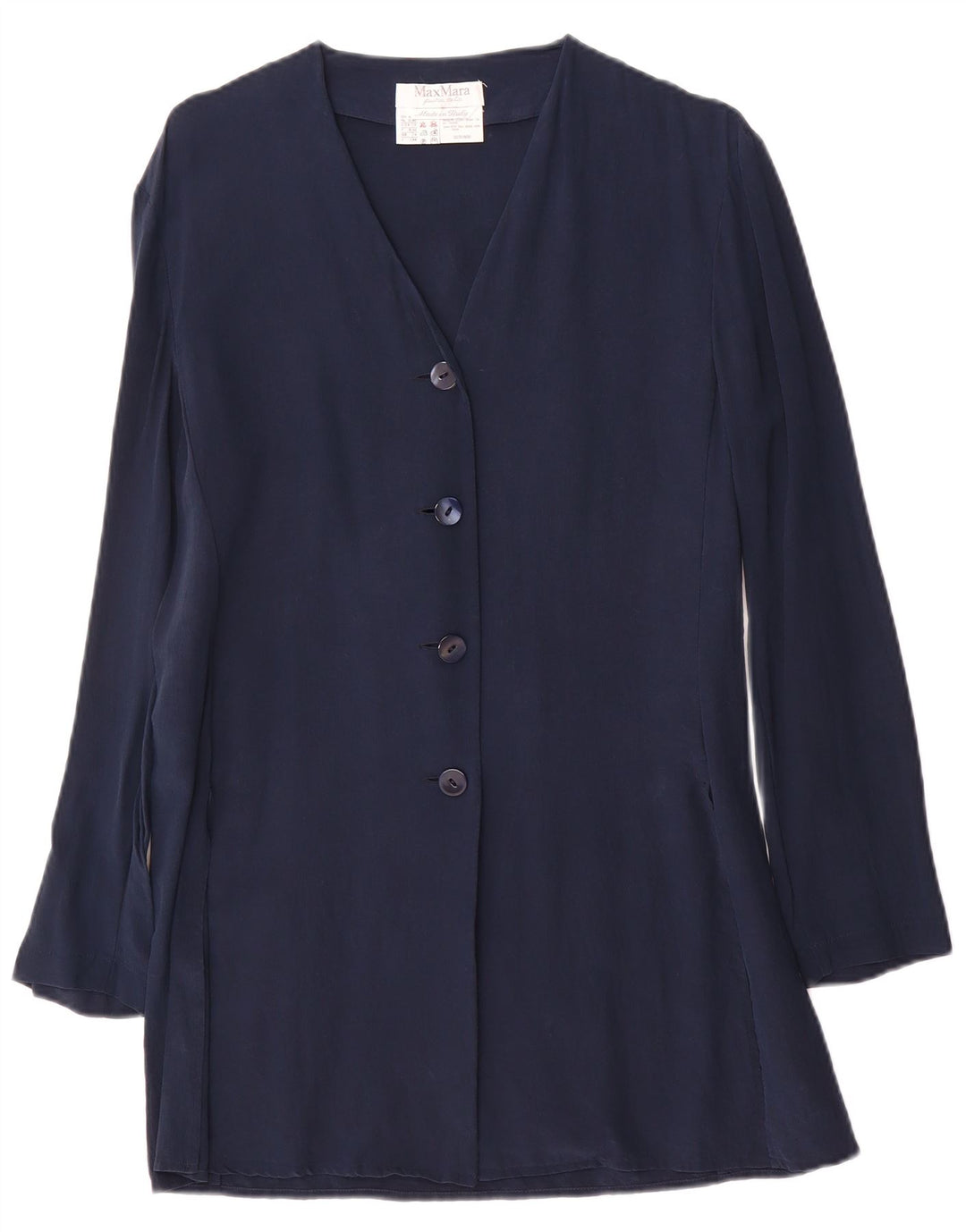 Max Mara Γυναικείο μπουφάν blazer UK 14 Medium Navy Blue Silk