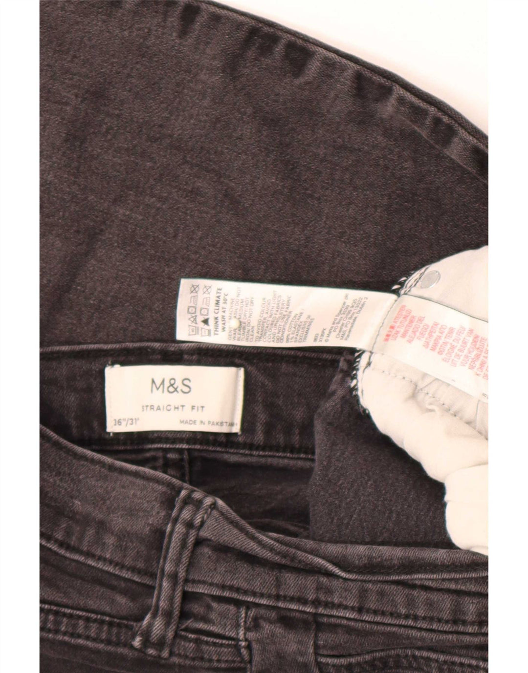 Ανδρικό τζιν ίσιο Marks & Spencer W36 L31 Γκρι βαμβακερό