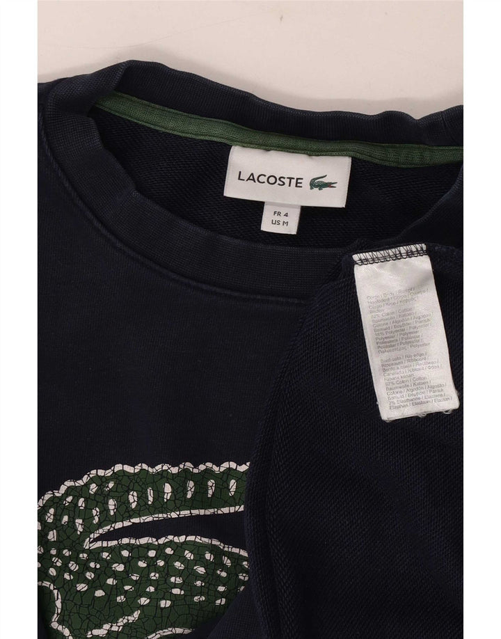 Ανδρικό γραφικό φούτερ Lacoste Jumper Μέγεθος 4 Medium Navy Blue Βαμβακερό