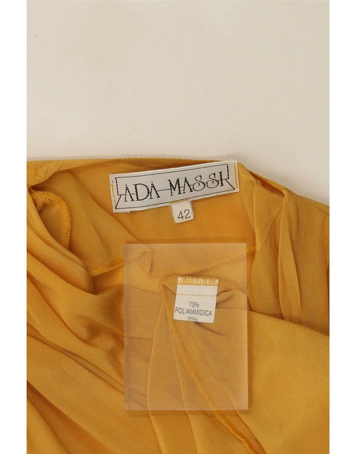 Vintage γυναικείο πουκάμισο μπλούζα IT 42 Medium Yellow Polyamide