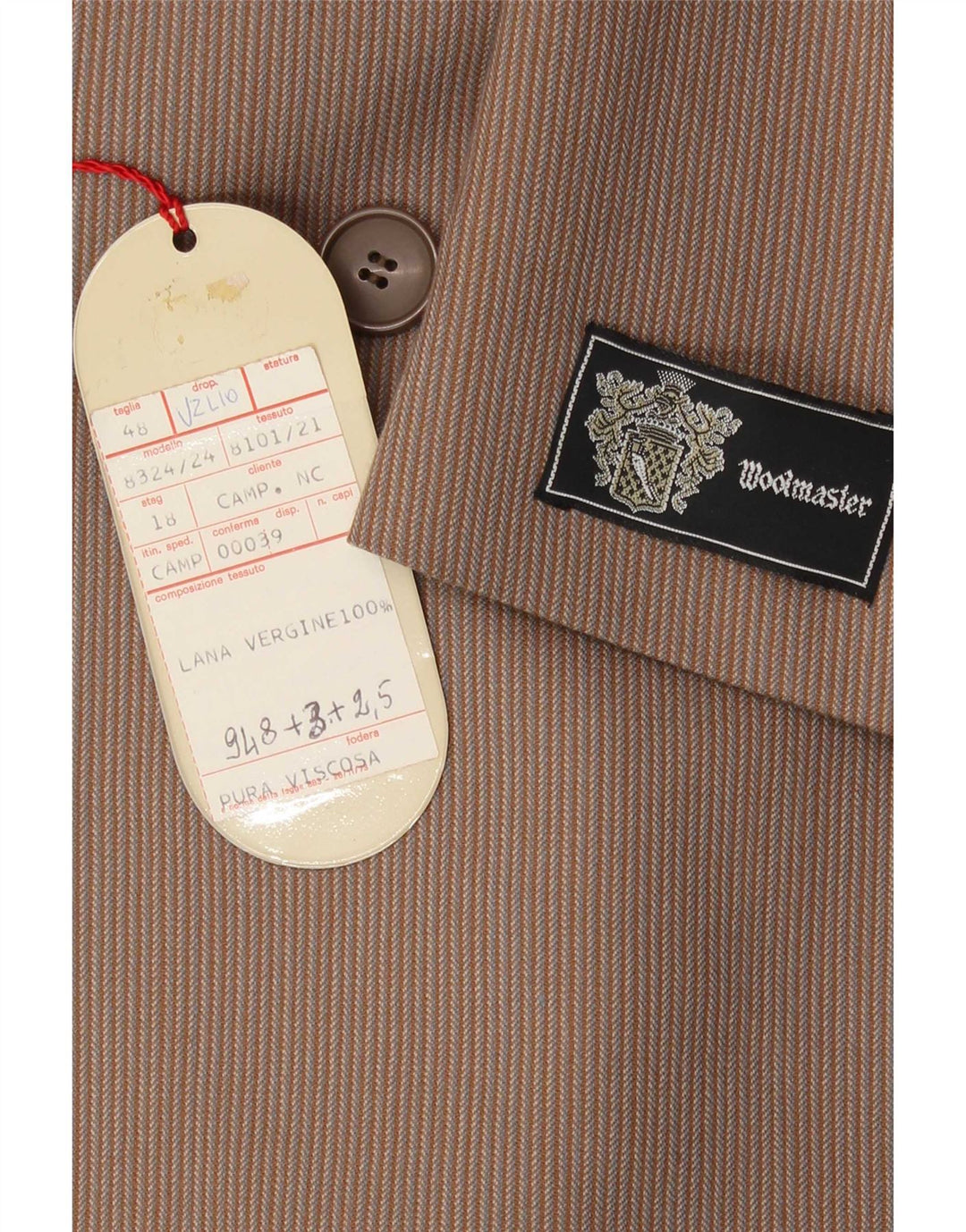 Vintage ανδρική φόρμα 2 τεμαχίων IT 48 Medium W30 L32 Brown Pinstripe