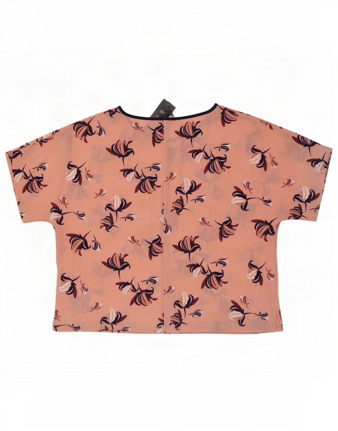 Marks & Spencer Γυναικεία Μπλούζα Τοπ UK 16 Large Pink Floral Polyester