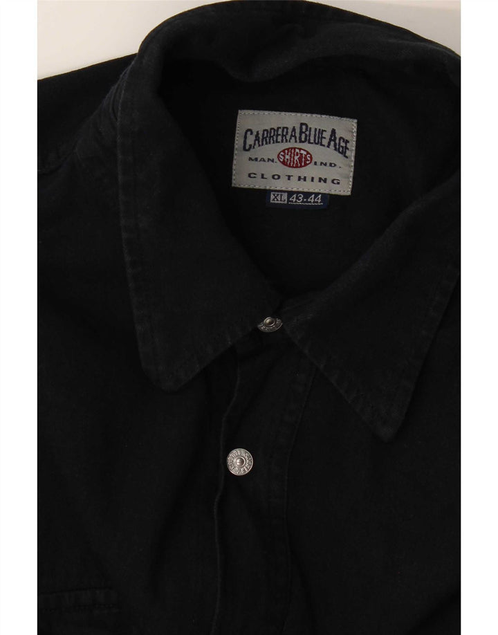 Ανδρικό τζιν πουκάμισο Carrera Μέγεθος 43/44 XL Μαύρο