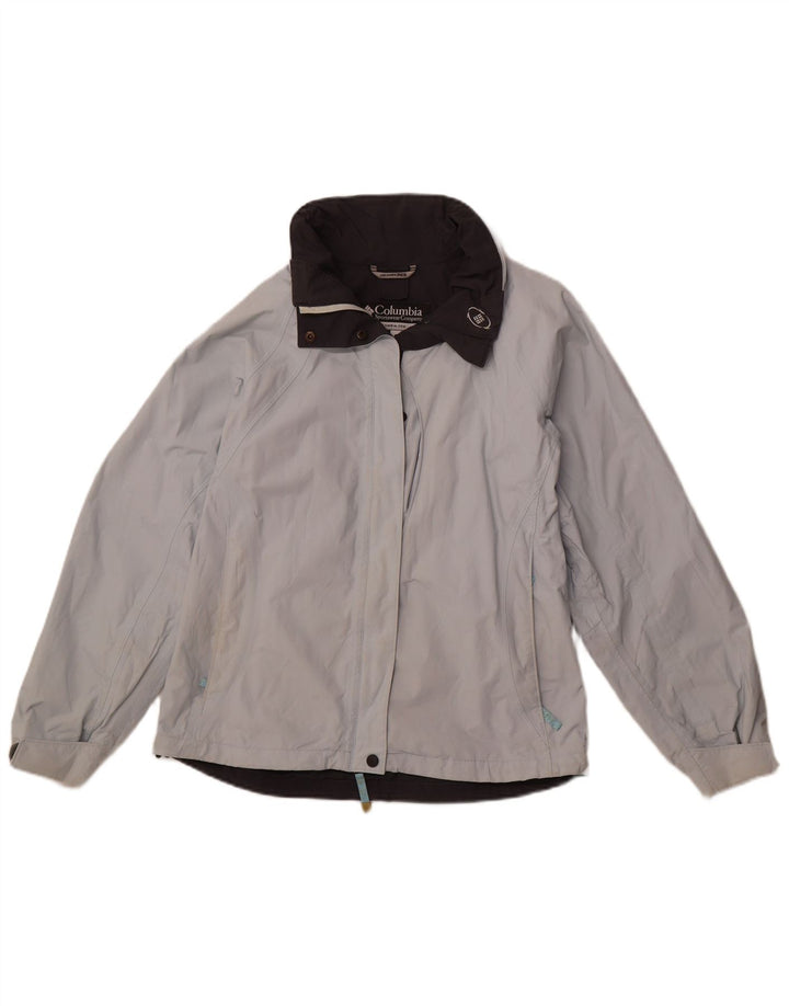 COLUMBIA Γυναικείο μπουφάν με κουκούλα αντιανεμικό UK 14 Medium Blue Nylon Sports