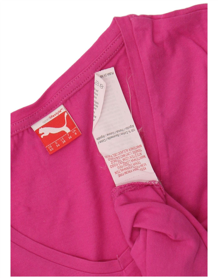 Γυναικείο γραφικό μπλουζάκι PUMA Top UK 8 Μικρό ροζ βαμβακερό