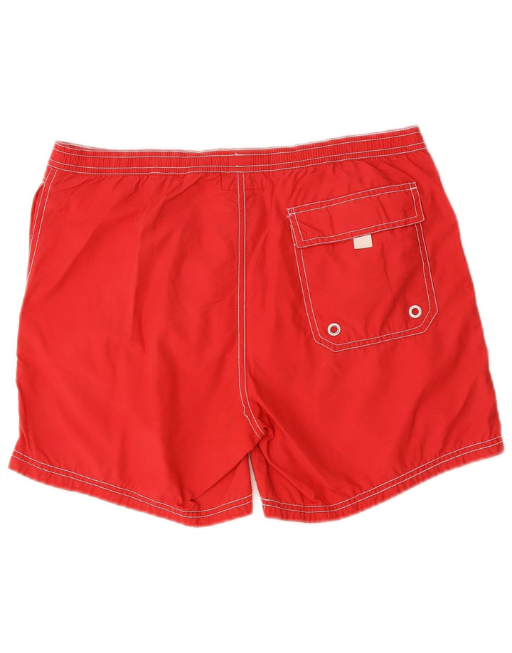 Ανδρικό γραφικό σορτς κολύμβησης Jack Wills, μεσαίο κόκκινο βαμβακερό