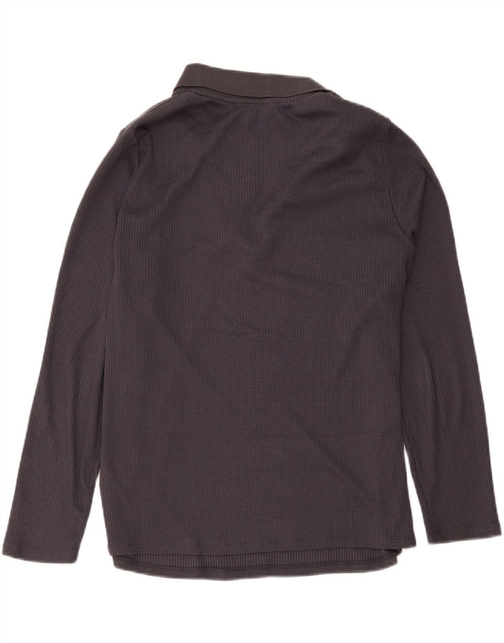Marks & Spencer Γυναικείο μακρυμάνικο μπλουζάκι πόλο UK 20 2XL Grey Polyester