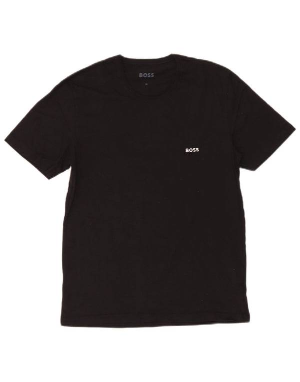 Ανδρικό T-Shirt Hugo Boss Τοπ μεσαίο μαύρο βαμβακερό