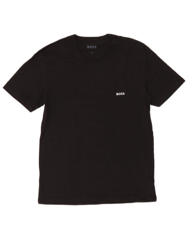 Ανδρικό T-Shirt Hugo Boss Τοπ μεσαίο μαύρο βαμβακερό