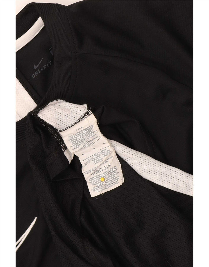 Γυναικείο μπλουζάκι Nike Dri Fit Top 14 μεσαίου μαύρου χρώματος πολυεστέρας