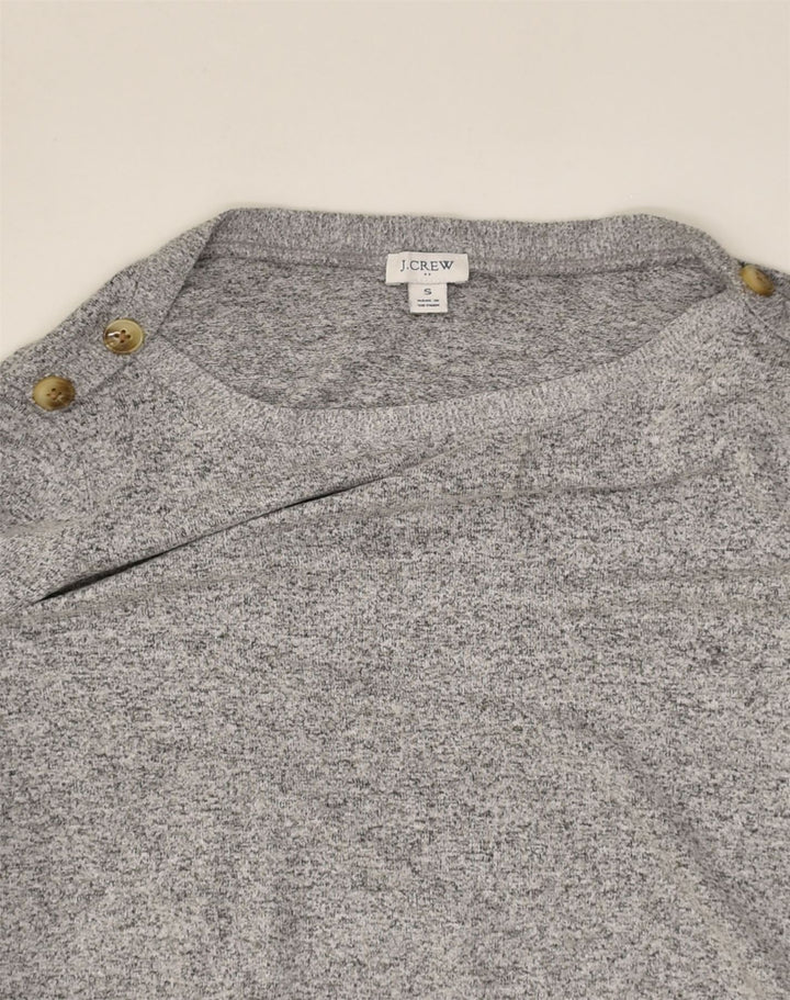 J. CREW Womens Loose Fit Crew Neck Jumper Sweater UK 10 Small Grey Flecked | Vintage J. Crew | Thrift | Second-Hand J. Crew | Used Clothing | Messina Hembry 