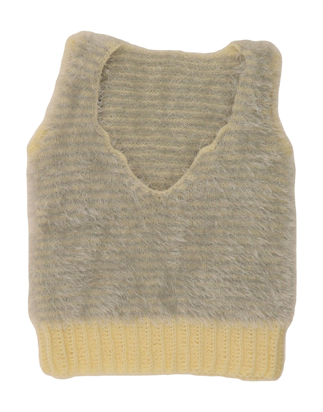 VINTAGE Womens Vest Tank Top UK 8 Small Grey Striped Vintage Vintage and Second-Hand Vintage from Messina Hembry 