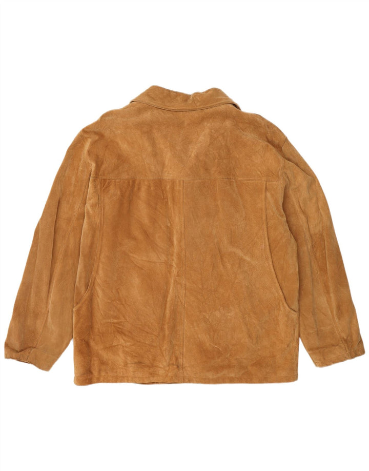 Vintage Γυναικείο Suede Jacket IT 48 XL Beige Leather