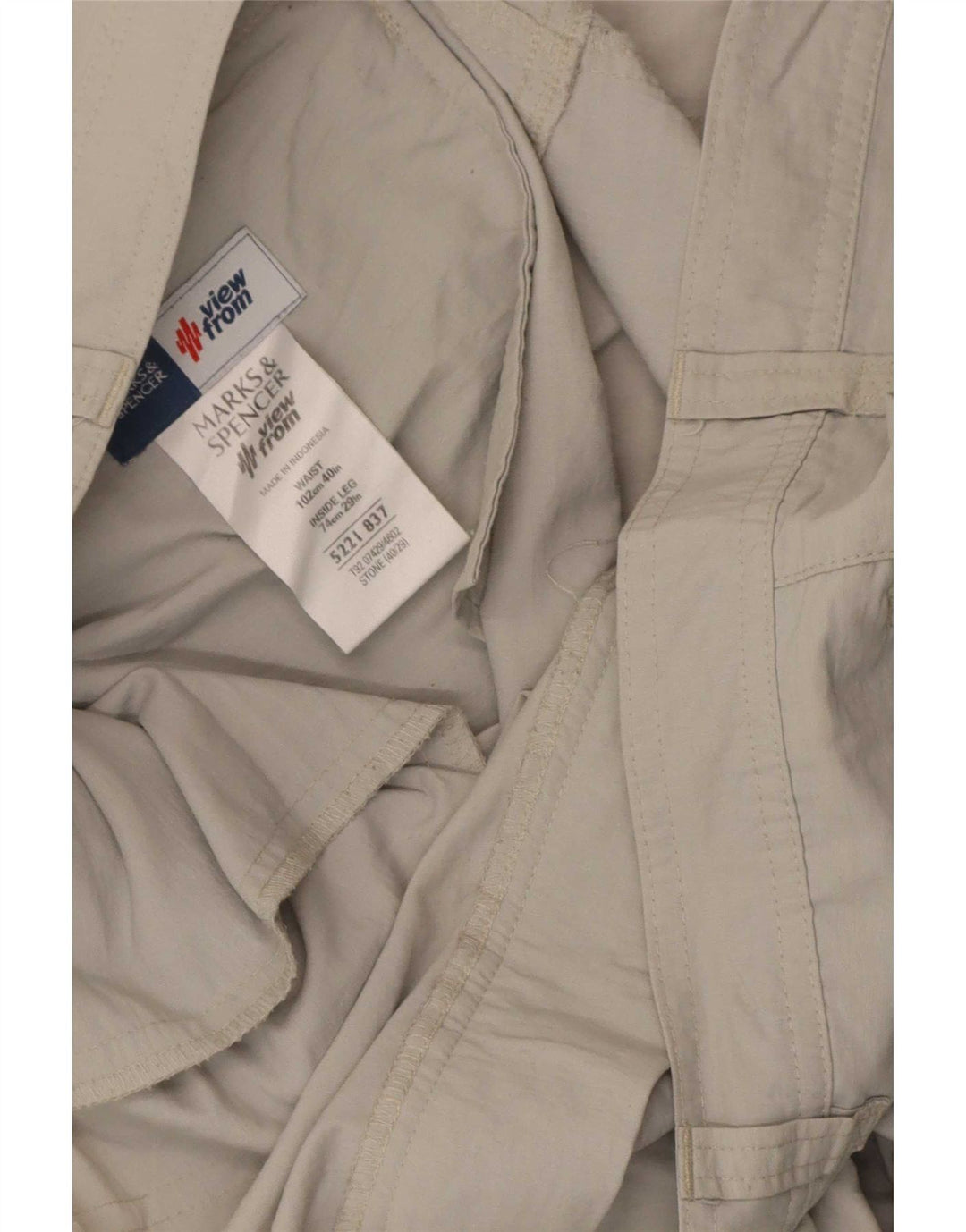 Marks & Spencer Γυναικείο ίσιο παντελόνι Cargo W40 L29 Grey Polyamide