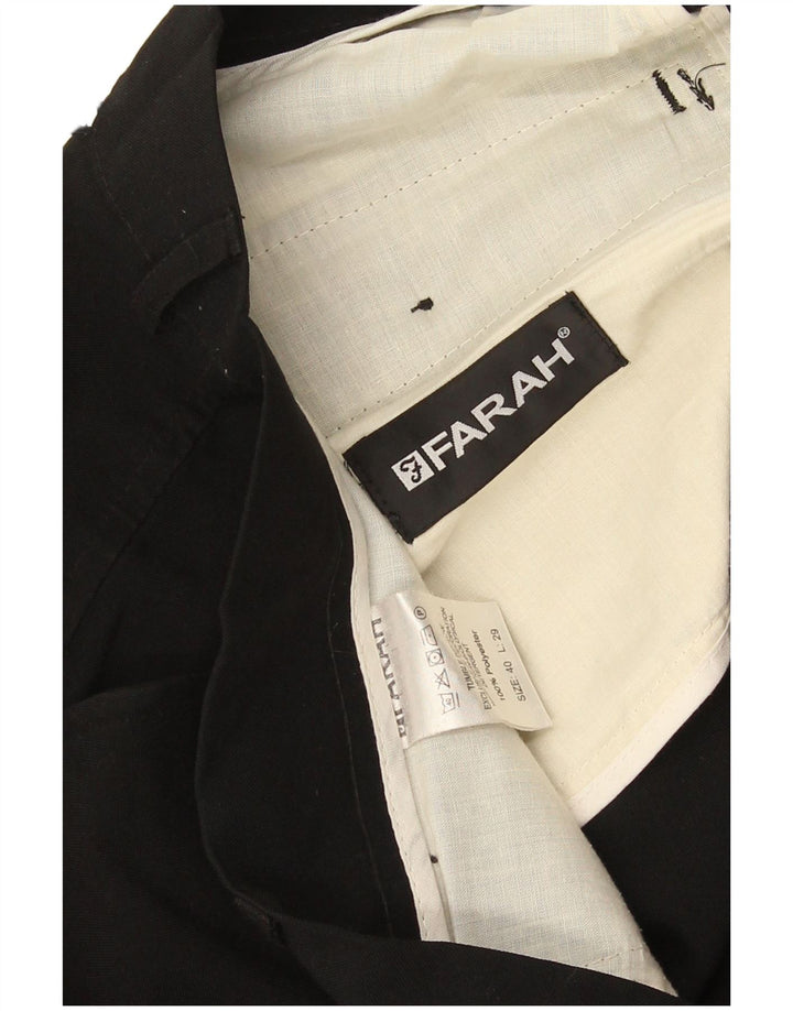 Farah Ανδρικό ίσιο casual παντελόνι W40 L29 μαύρο πολυεστέρα