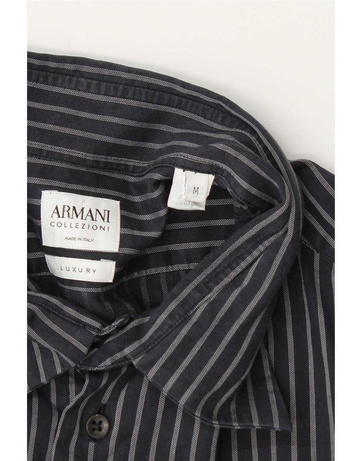 Ανδρικό πουκάμισο Armani Collezioni Βαμβακερό με μεσαίο γκρι ρίγες