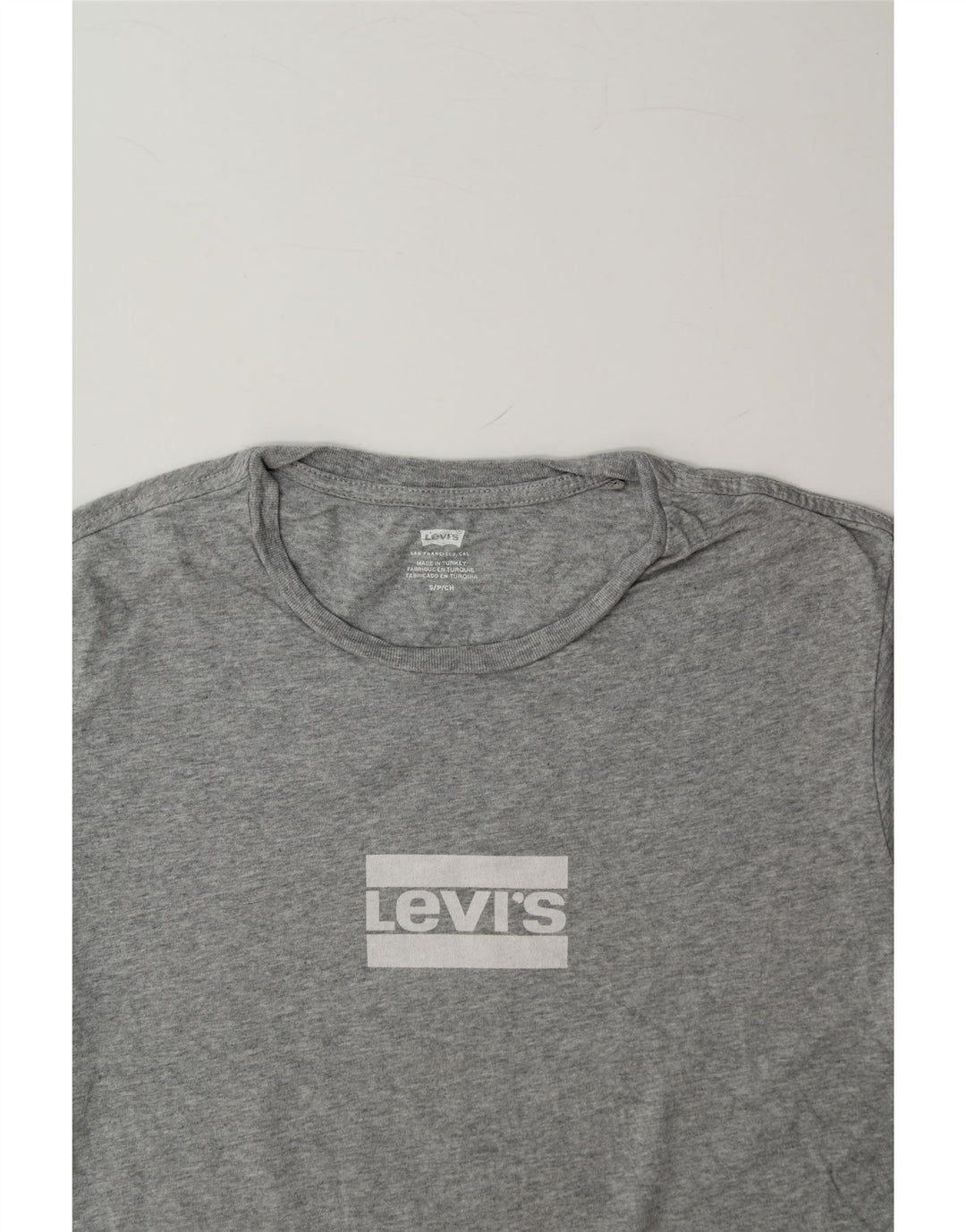LEVI'S Mens Graphic T-Shirt Top Small Grey Cotton Vintage Levi's and Second-Hand Levi's from Messina Hembry 
