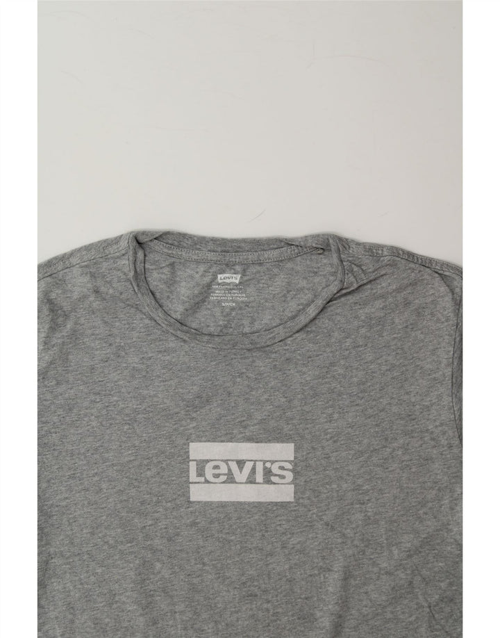 LEVI'S Mens Graphic T-Shirt Top Small Grey Cotton Vintage Levi's and Second-Hand Levi's from Messina Hembry 