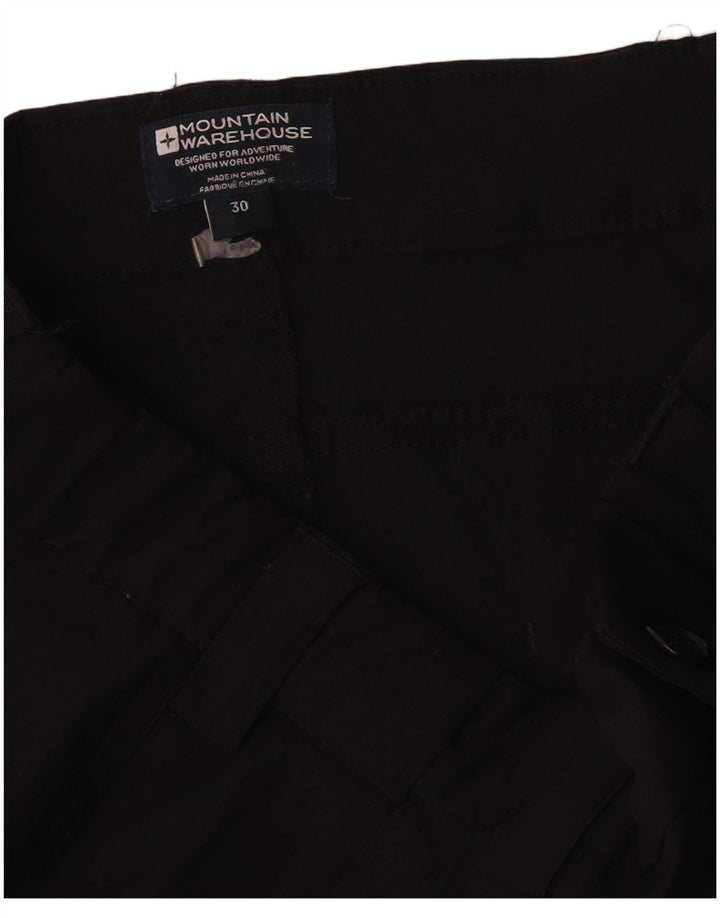 Mountain Warehouse Ανδρικό ίσιο παντελόνι Cargo W30 L33 Μαύρο Nylon