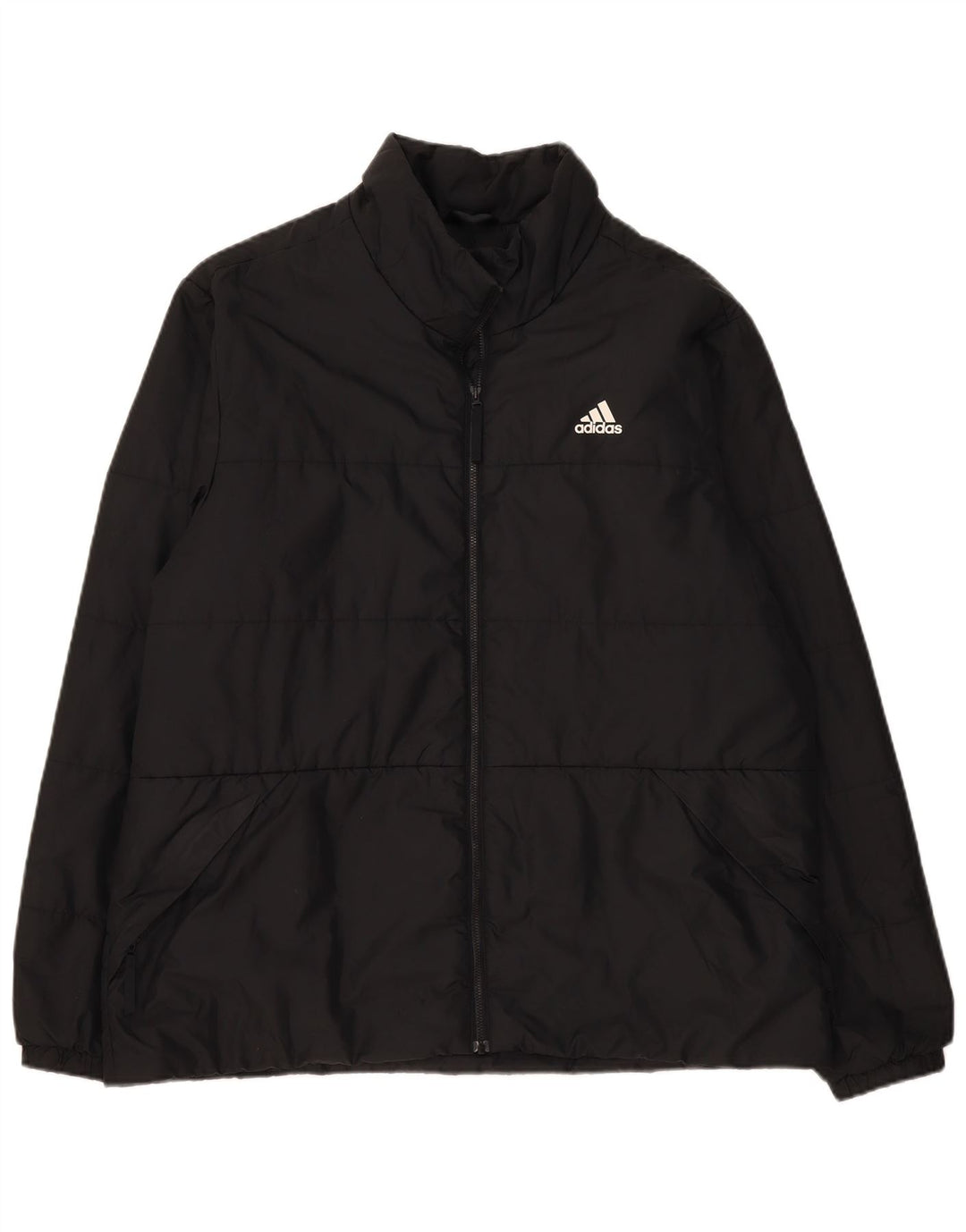 Ανδρικό μπουφάν με επένδυση Adidas UK 42 XL μαύρο πολυεστέρα