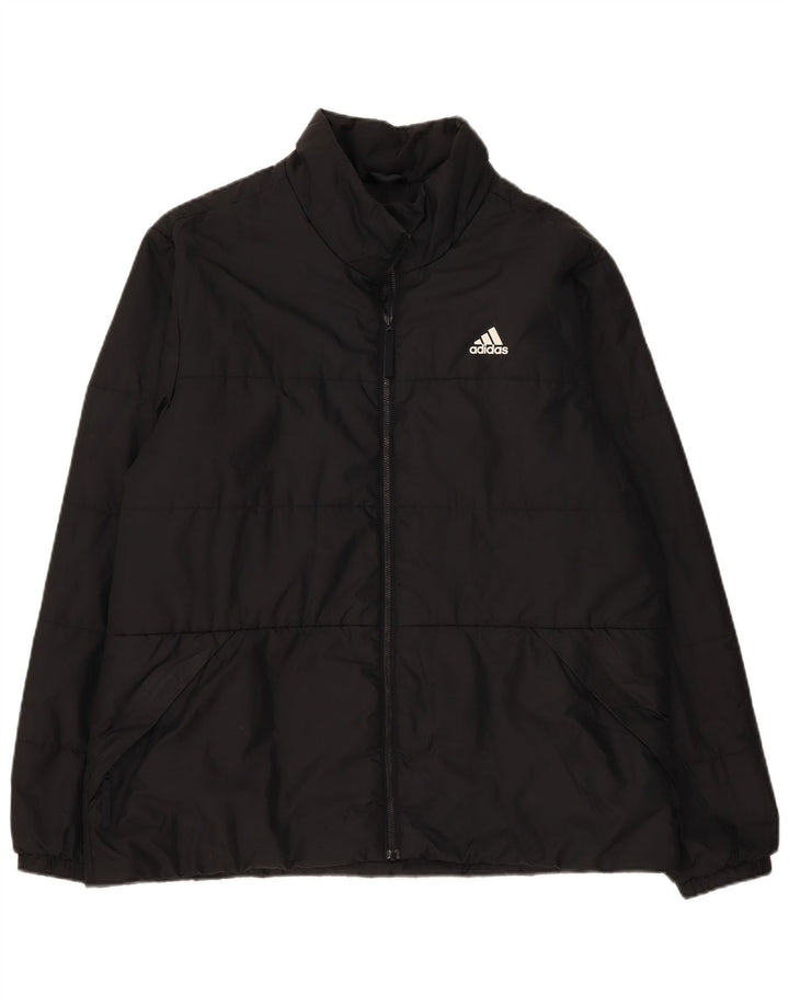 Ανδρικό μπουφάν με επένδυση Adidas UK 42 XL μαύρο πολυεστέρα