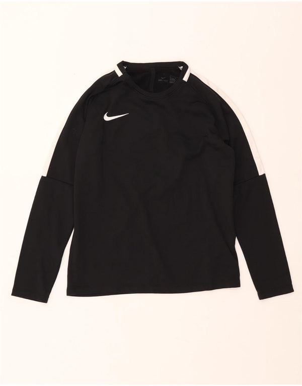 NIKE Boys Dri Fit Top μακριά μανίκια 12-13 ετών Μεγάλο μαύρο χρώμα