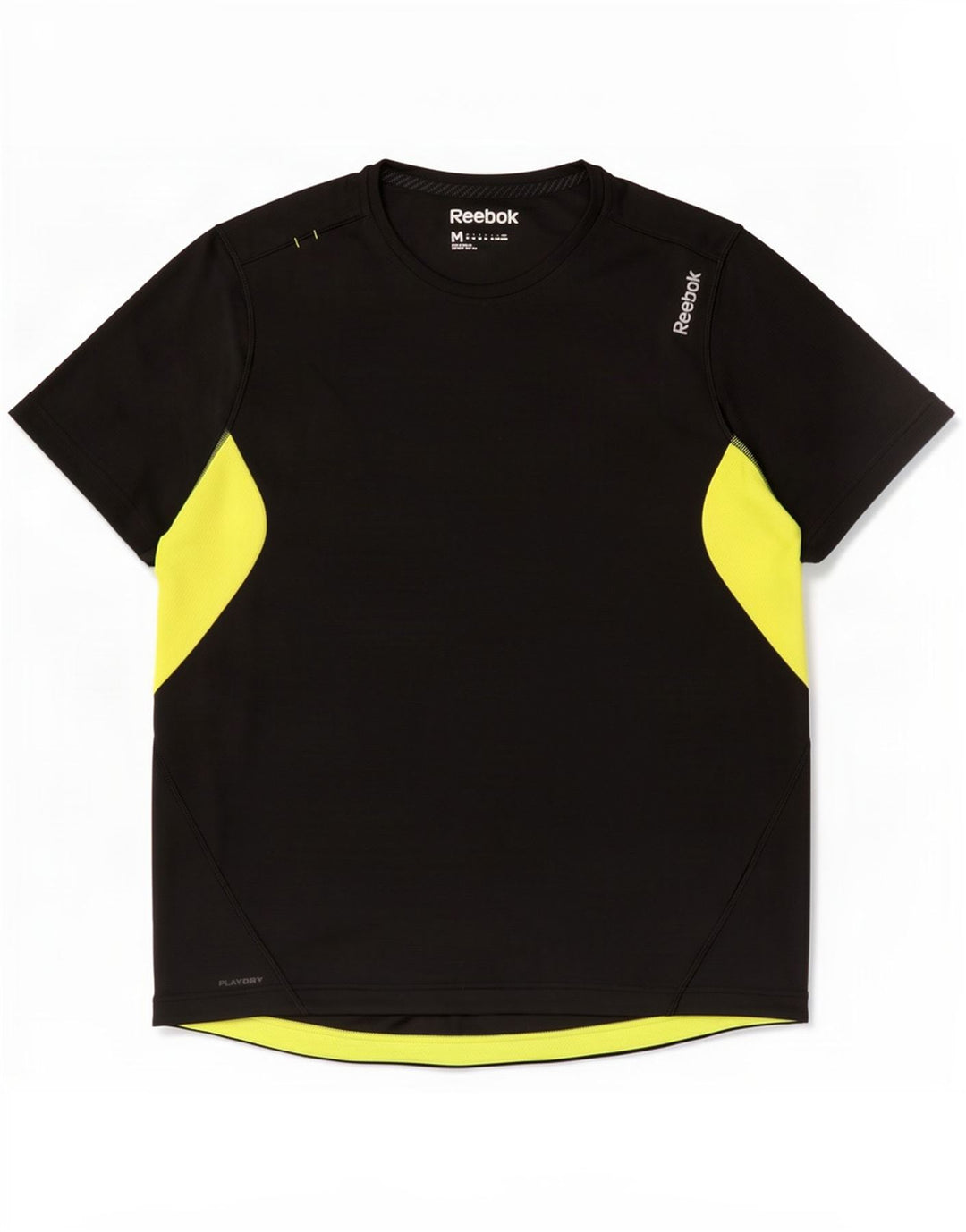 Ανδρικό T-Shirt Reebok Top Medium Black Colourblock Πολυεστέρας