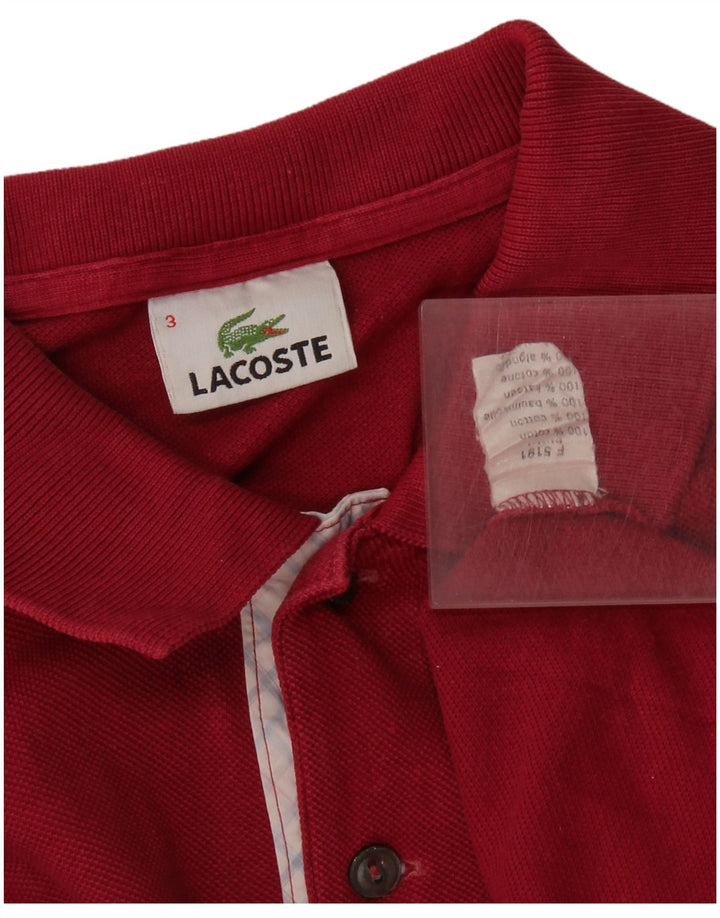 Ανδρικό μπλουζάκι πόλο LACOSTE Νούμερο 3 Μικρό Ροζ Βαμβακερό
