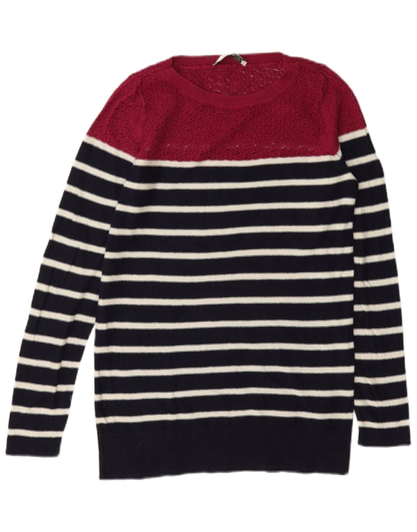 Γυναικείο πουλόβερ Oasis Boat Neck Jumper UK 6 XS Navy Blue ριγέ βαμβακερό