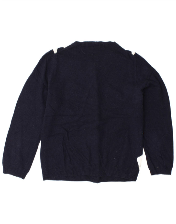 J. CREW Ανδρική ζακέτα πουλόβερ UK 6 XS Navy Blue Argyle/Diamond