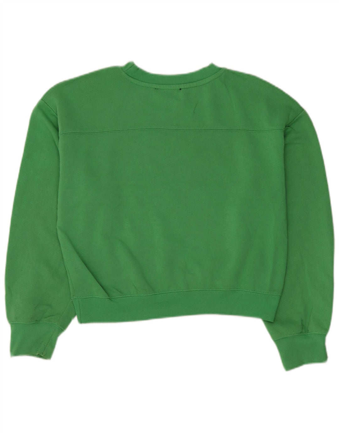Zara Γυναικεία φούτερ μεγάλης κλίμακας Crop Jumper UK 10 Small Green Polyester