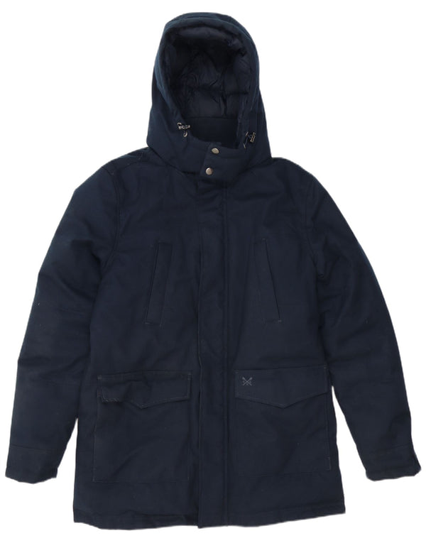 Crew Clothing Ανδρικό μπουφάν με κουκούλα UK 36 Small Navy Blue Polyester