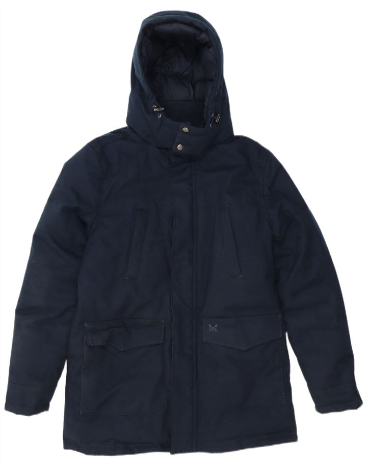 Crew Clothing Ανδρικό μπουφάν με κουκούλα UK 36 Small Navy Blue Polyester